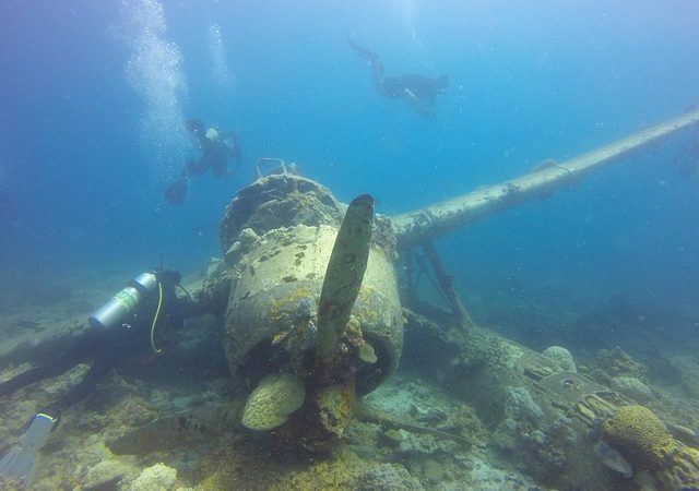 Underwater shipwreck diving in Coron Palawan Philippines WWII wreck