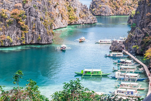 Crystal clear water at a hidden lake on El Nido Tour D Palawan Philippines