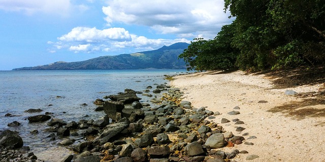 Clear blue sea at Sabang Beach Puerto Princesa Palawan Philippines near Underground River