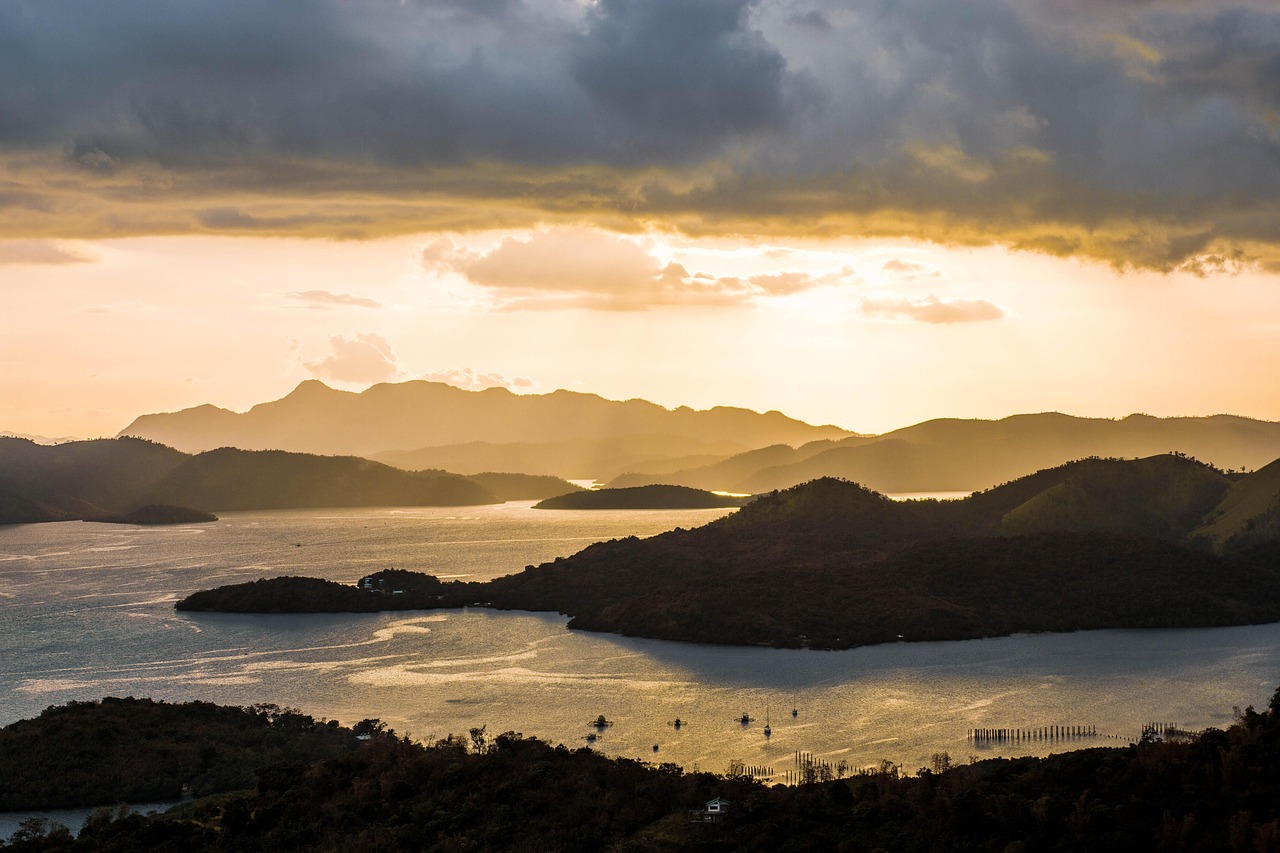 Sunset view over Coron Bay Palawan Philippines is Coron worth visiting
