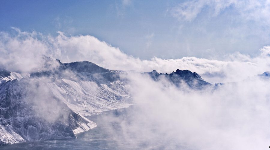Heaven Lake in the crater of Changbai Mountain, China