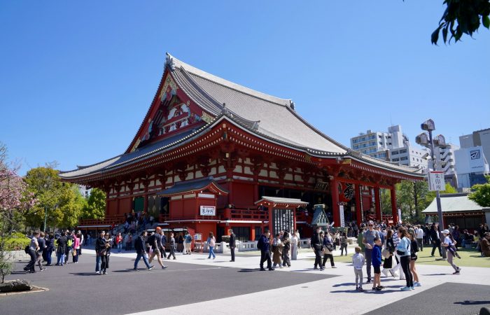 Visitors at Senso-ji temple in Asakusa Tokyo, day one of a 7-day Japan itinerary for Filipinos