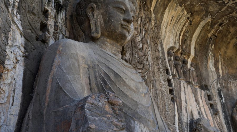 Longmen Grottoes, Luoyang The Longmen Grottoes at Luoyang in Henan, China