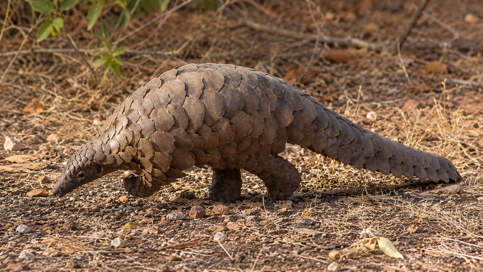 palawan-endemic-animals-featured.png Pangolin walking on the forest floor, the kind of scaly mammal among Palawan endemic animals