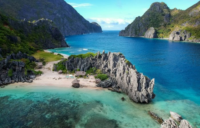 El Nido lagoon clearing skies Palawan Philippines at start of dry season November